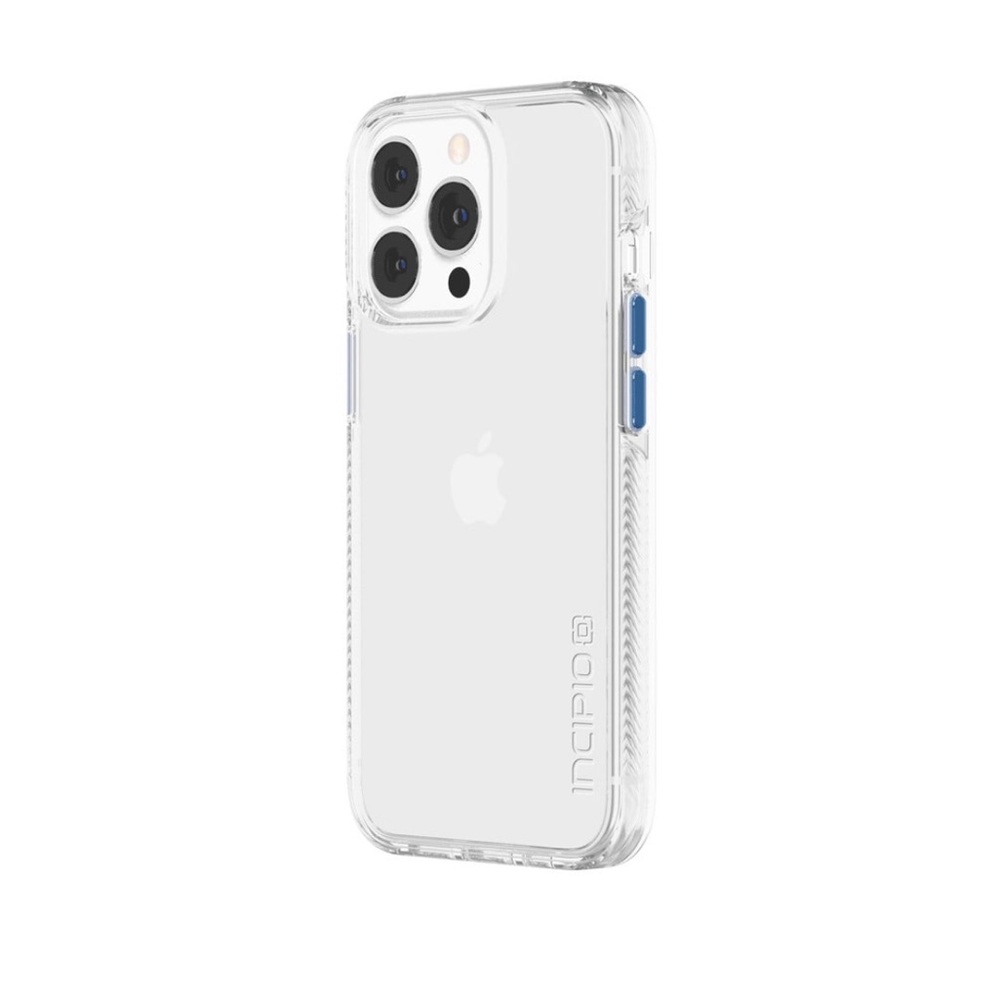 Incipio DualPro Fusion for iPhone 13 ProClear with Dark Denim&Coral Pink Buttons